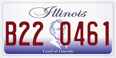 IL license plate B220461