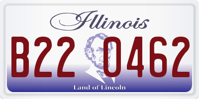 IL license plate B220462