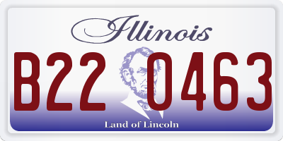 IL license plate B220463