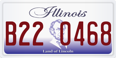 IL license plate B220468