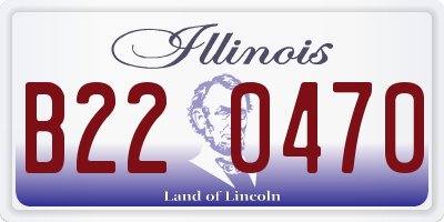 IL license plate B220470