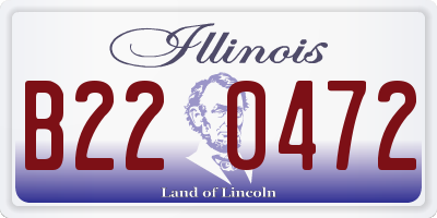 IL license plate B220472