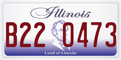 IL license plate B220473