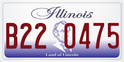 IL license plate B220475