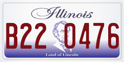 IL license plate B220476
