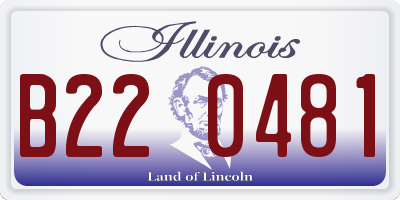 IL license plate B220481