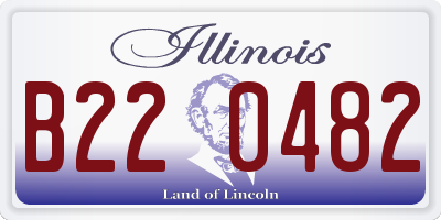 IL license plate B220482