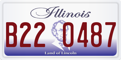 IL license plate B220487