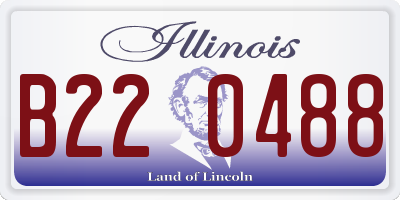 IL license plate B220488