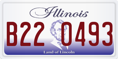 IL license plate B220493