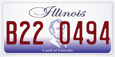 IL license plate B220494