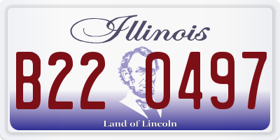 IL license plate B220497