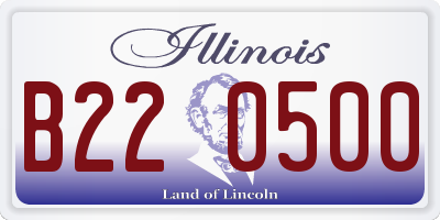 IL license plate B220500