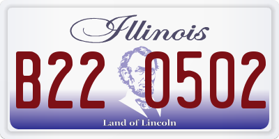 IL license plate B220502