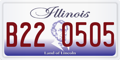 IL license plate B220505
