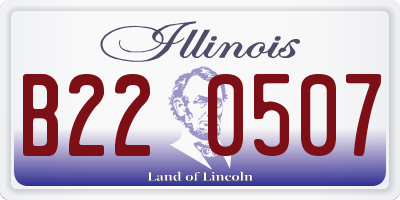 IL license plate B220507