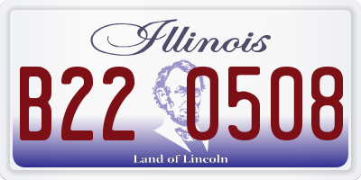 IL license plate B220508