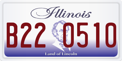 IL license plate B220510