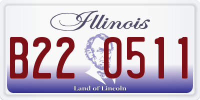IL license plate B220511