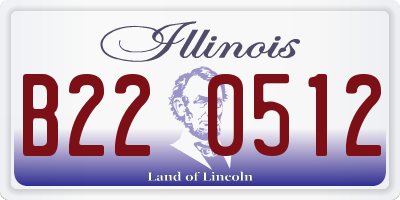 IL license plate B220512