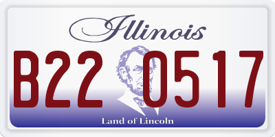 IL license plate B220517