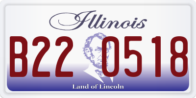 IL license plate B220518