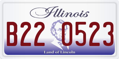 IL license plate B220523