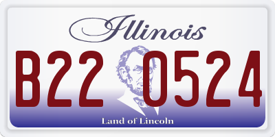 IL license plate B220524