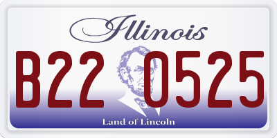 IL license plate B220525