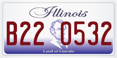 IL license plate B220532
