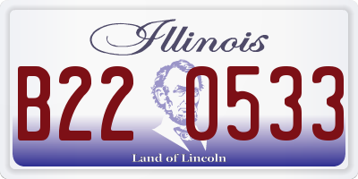 IL license plate B220533
