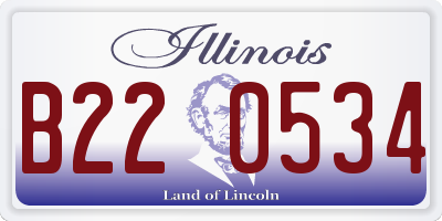 IL license plate B220534