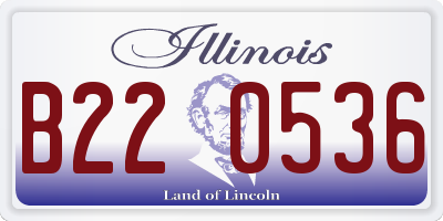 IL license plate B220536