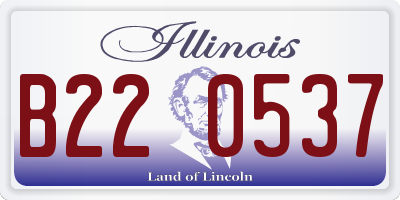 IL license plate B220537