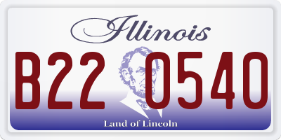 IL license plate B220540