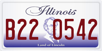 IL license plate B220542