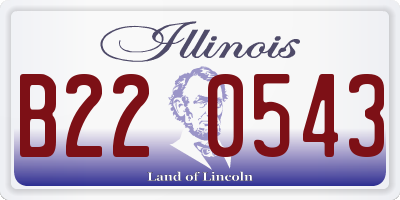 IL license plate B220543
