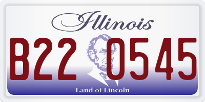 IL license plate B220545