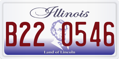 IL license plate B220546
