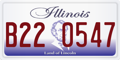 IL license plate B220547