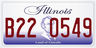 IL license plate B220549