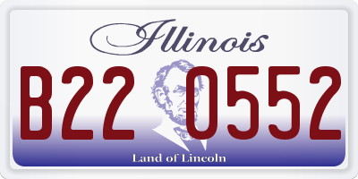IL license plate B220552