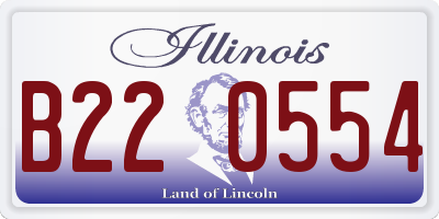 IL license plate B220554