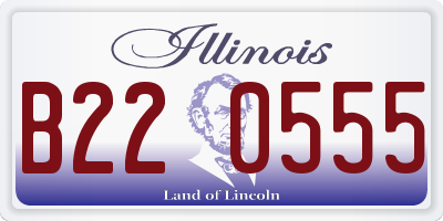 IL license plate B220555