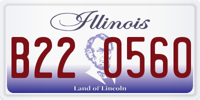 IL license plate B220560