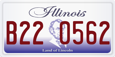 IL license plate B220562