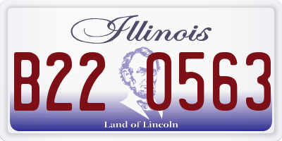 IL license plate B220563