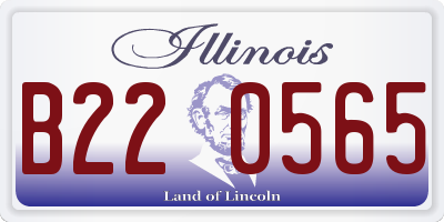 IL license plate B220565