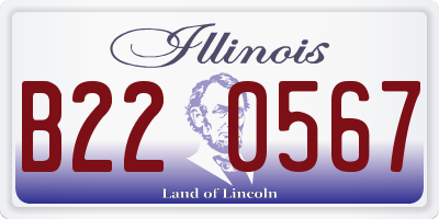 IL license plate B220567