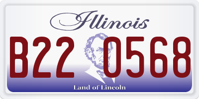 IL license plate B220568